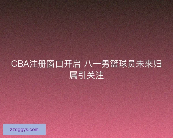 CBA注册窗口开启 八一男篮球员未来归属引关注
